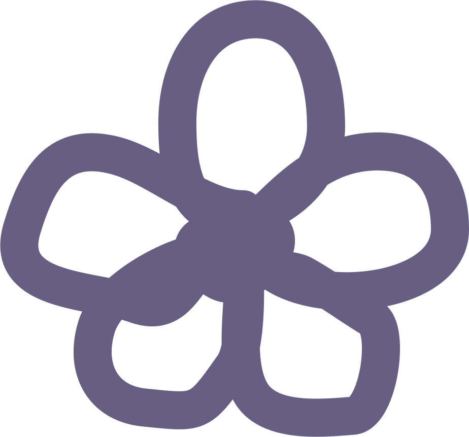 flower doodle in purple
